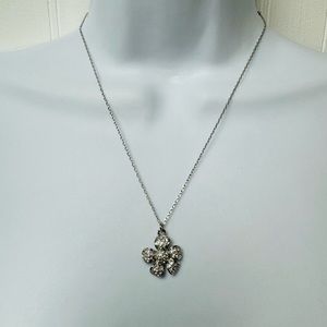 Lia Sophia Rhinestone Flower Necklace